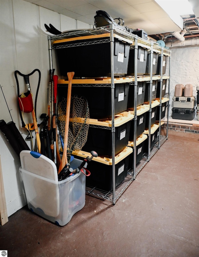view of storage area