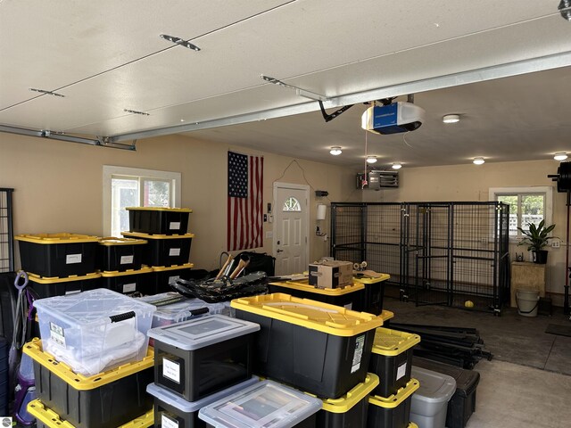 102 W Sixth St, Northport, MI 49670 - garage featuring a garage door opener