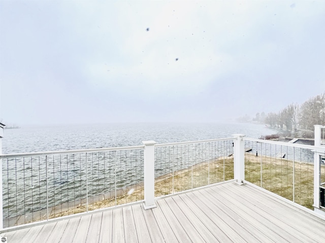 624 S Lake St, Cadillac, MI 49601 - deck featuring a water view