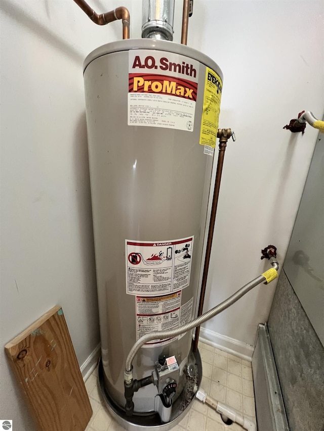 624 S Lake St, Cadillac, MI 49601 - utility room with water heater