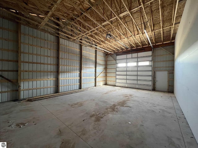 6819 S M-37, Kingsley, MI 49649 - garage with metal wall
