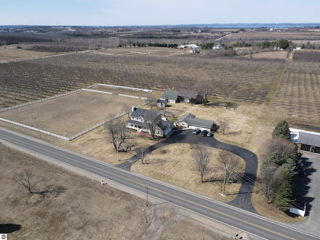 drone / aerial view featuring a rural view