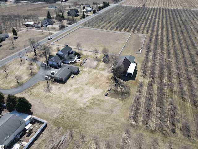 bird's eye view featuring a rural view