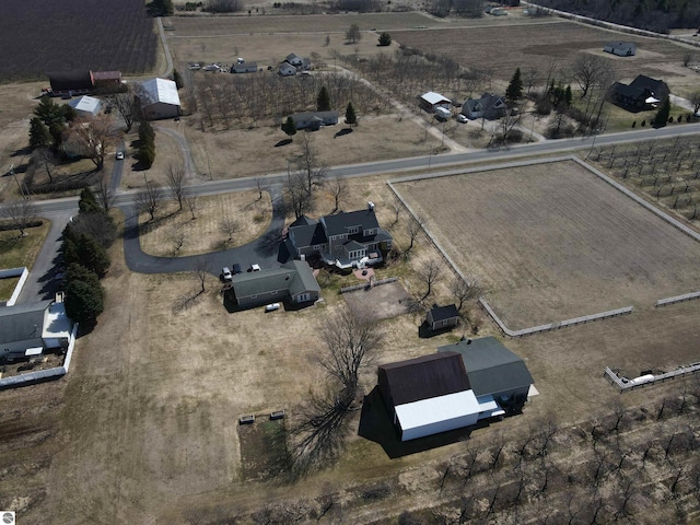 aerial view featuring a rural view