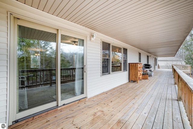view of wooden deck
