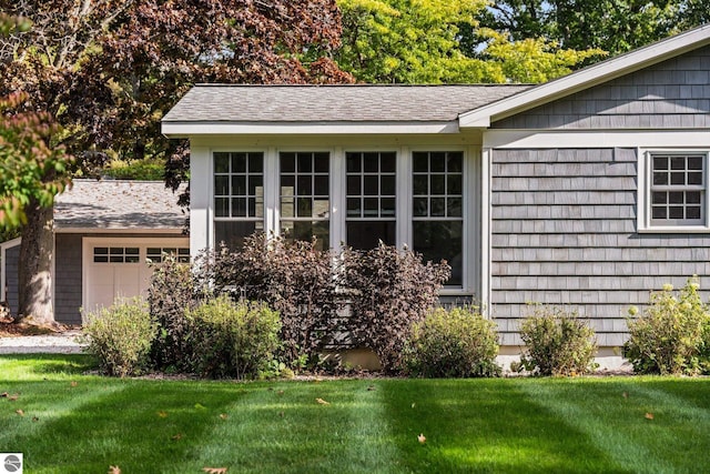 exterior space with an attached garage