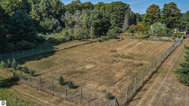 drone / aerial view featuring a rural view