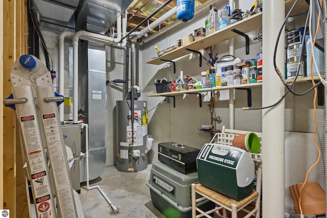 utilities featuring gas water heater
