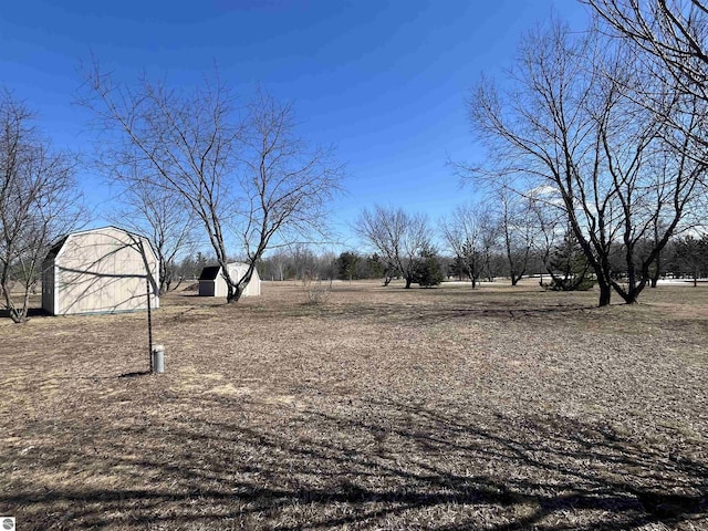 5071 Corey Rd, Mancelona, MI 49659 - view of yard with an outbuilding and a storage unit