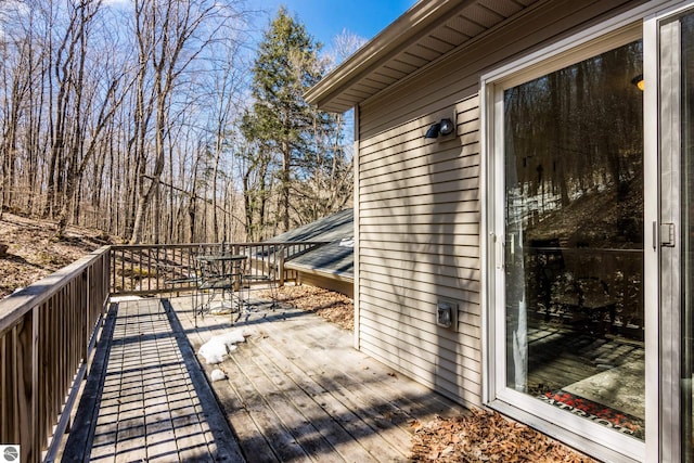 view of wooden deck