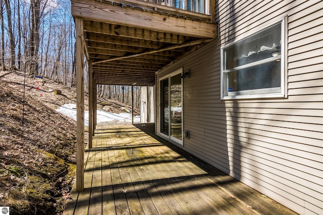 view of wooden deck