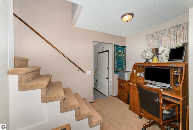 4631 Cardinal Dr, Mount Pleasant, MI 48858 - office area featuring a textured ceiling