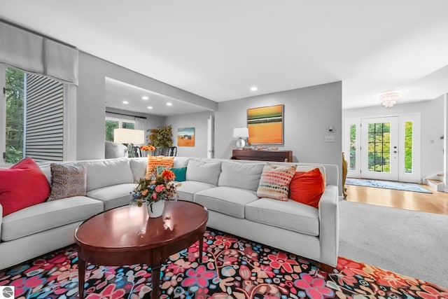 2127 E Timberlane Dr, Traverse City, MI 49686 - living area with carpet floors and recessed lighting