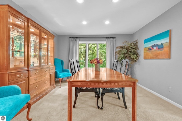 2127 E Timberlane Dr, Traverse City, MI 49686 - home office featuring baseboards, recessed lighting, and light carpet
