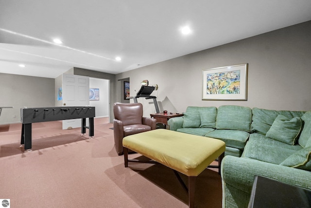 2127 E Timberlane Dr, Traverse City, MI 49686 - living area with recessed lighting and light colored carpet