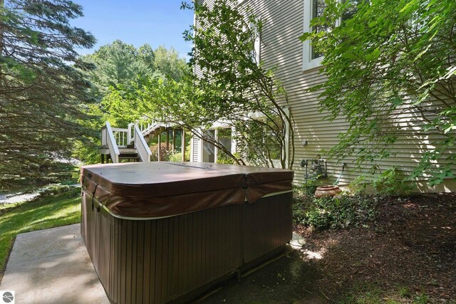 2127 E Timberlane Dr, Traverse City, MI 49686 - exterior space featuring a hot tub