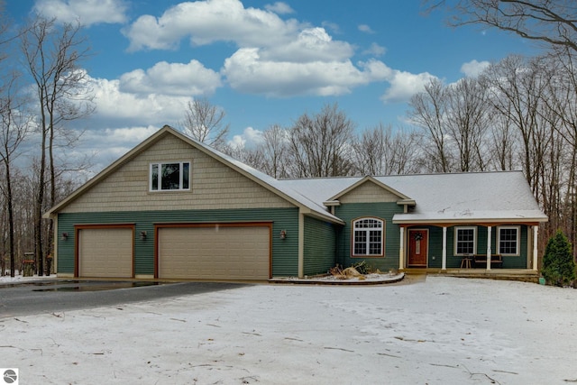 view of front of property with covered porch