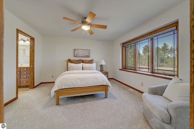 1339 Killdeer Ln, Kingsley, MI 49649 - bedroom with light carpet, visible vents, and baseboards