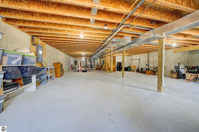 1339 Killdeer Ln, Kingsley, MI 49649 - unfinished below grade area with electric panel