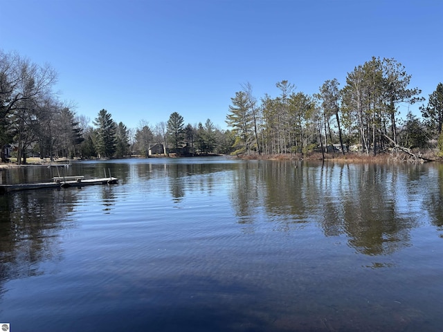 7119 Lakewood Dr, Oscoda, MI 48750 - view of water feature with a dock