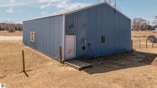 view of pole building