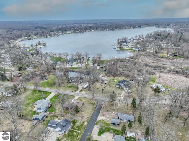 7726 Anway Dr, Battle Creek, MI 49014 - bird's eye view featuring a water view and a residential view