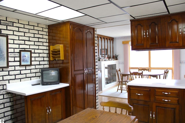 kitchen with light countertops