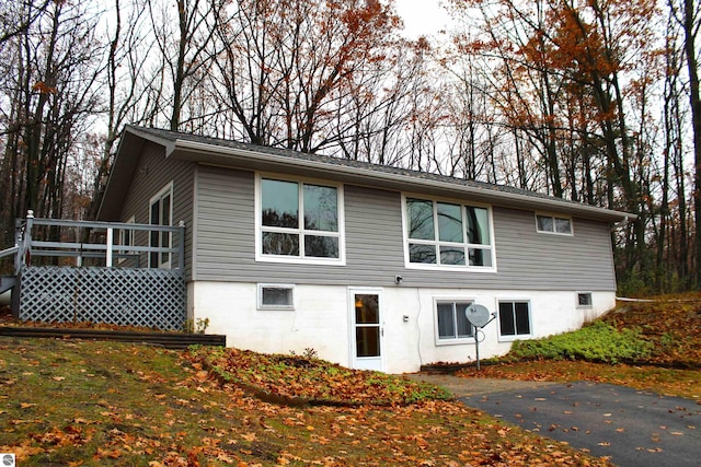exterior space featuring a deck