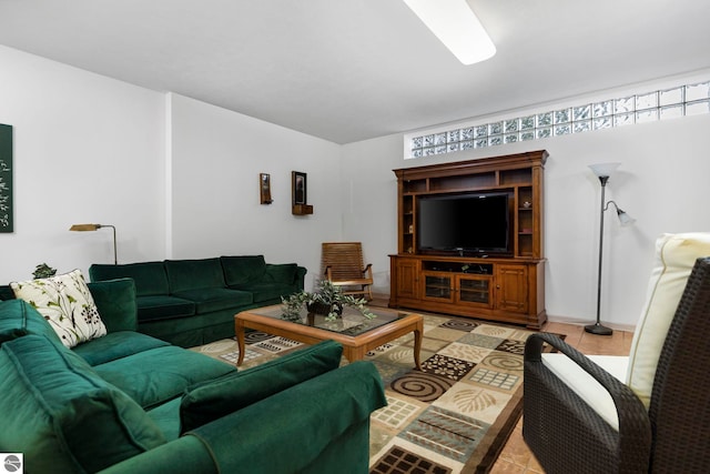 5343 Michibay Dr, Manistique, MI 49854 - living room featuring light tile patterned flooring