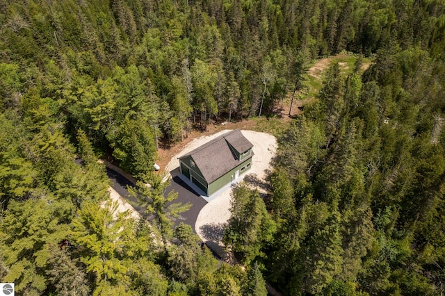 5343 Michibay Dr, Manistique, MI 49854 - birds eye view of property with a forest view