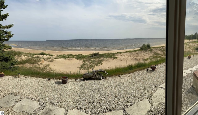5343 Michibay Dr, Manistique, MI 49854 - view of water feature with a beach view