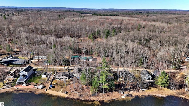 8991 W Oak Ln, Lake City, MI 49651 - aerial view of a heavily wooded area and a nearby body of water