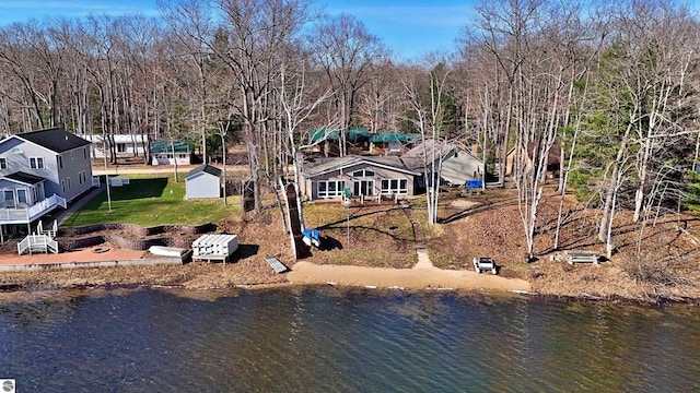 8991 W Oak Ln, Lake City, MI 49651 - view from above of property featuring a large body of water
