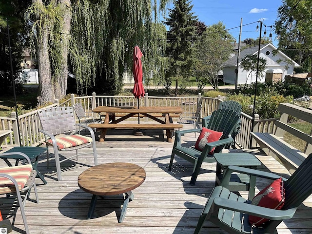 view of wooden terrace