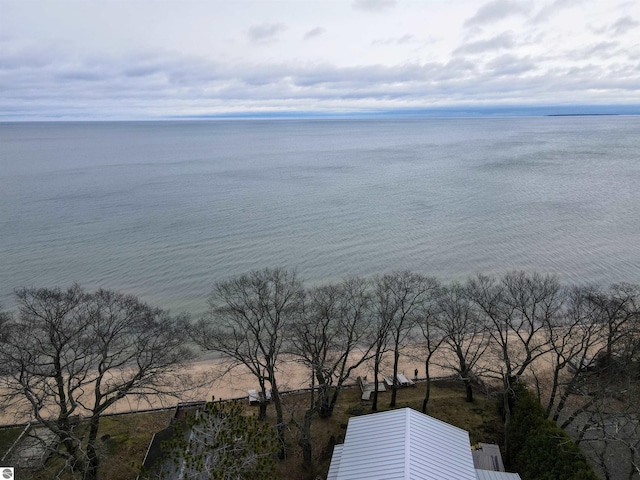 745 S Crescent Ave, Au Gres, MI 48703 - drone / aerial view featuring a water view