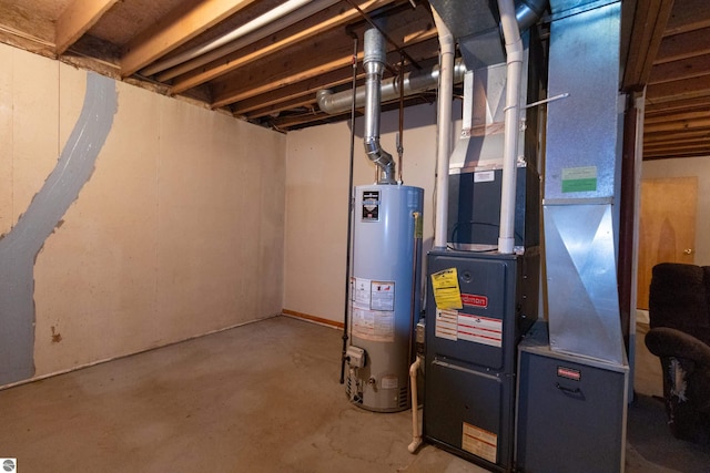1173 Sunview, Saint Johns, MI 48879 - utility room with water heater and heating unit