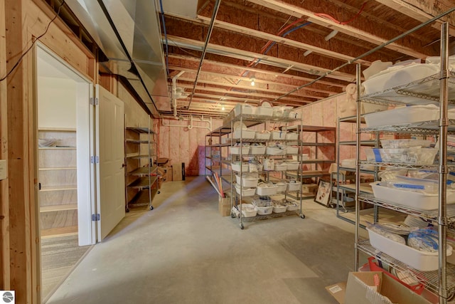 view of storage area