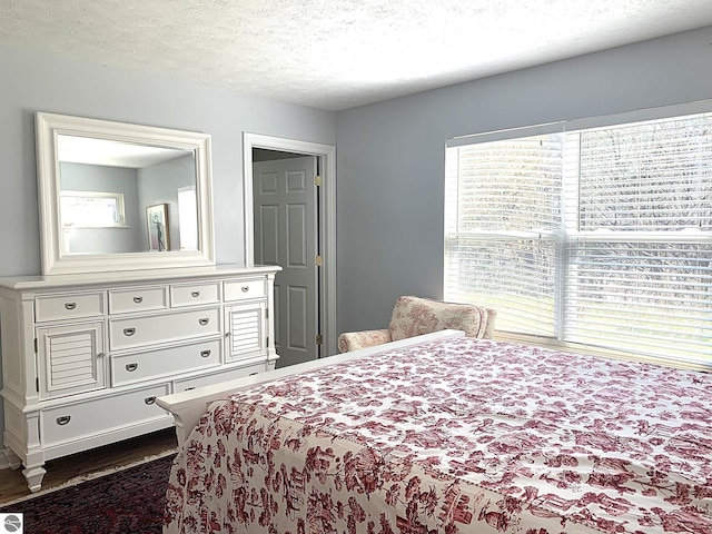 2708 Ruby St, Traverse City, MI 49684 - bedroom with dark wood finished floors and a textured ceiling