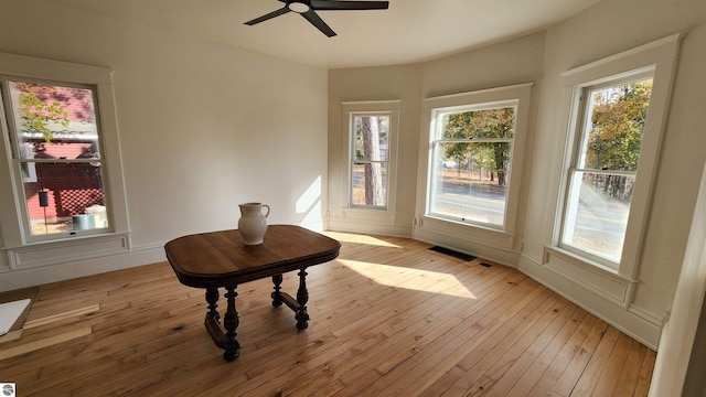 interior space featuring visible vents and a healthy amount of sunlight