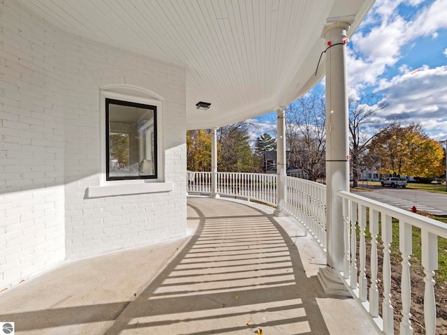 balcony with covered porch