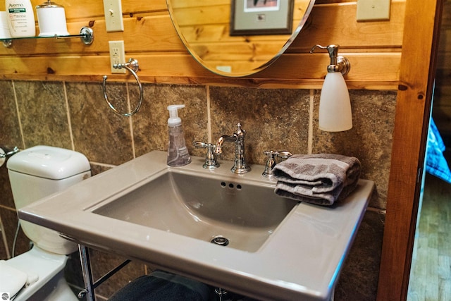half bath with a sink
