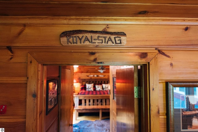 interior details with wood walls
