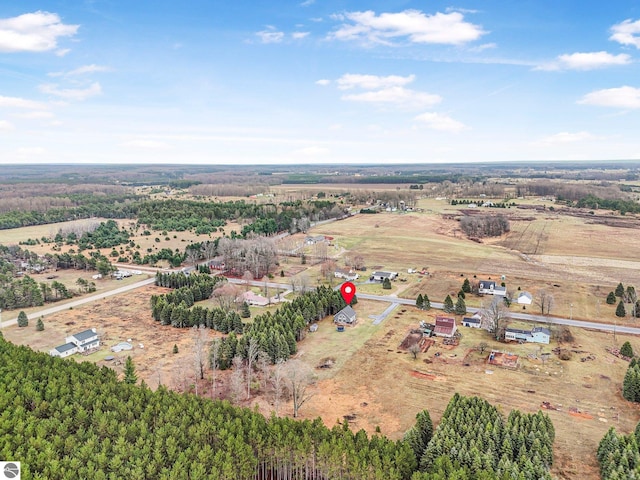 5891 Voice Rd, Kingsley, MI 49649 - birds eye view of property featuring a rural view