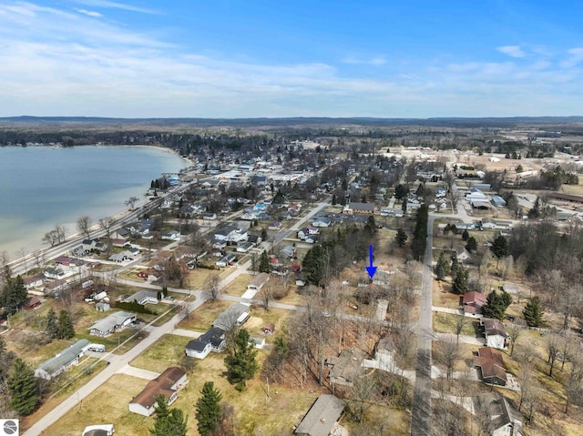 525 Grove St, Lake City, MI 49651 - aerial view of property's location featuring a nearby body of water and nearby suburban area