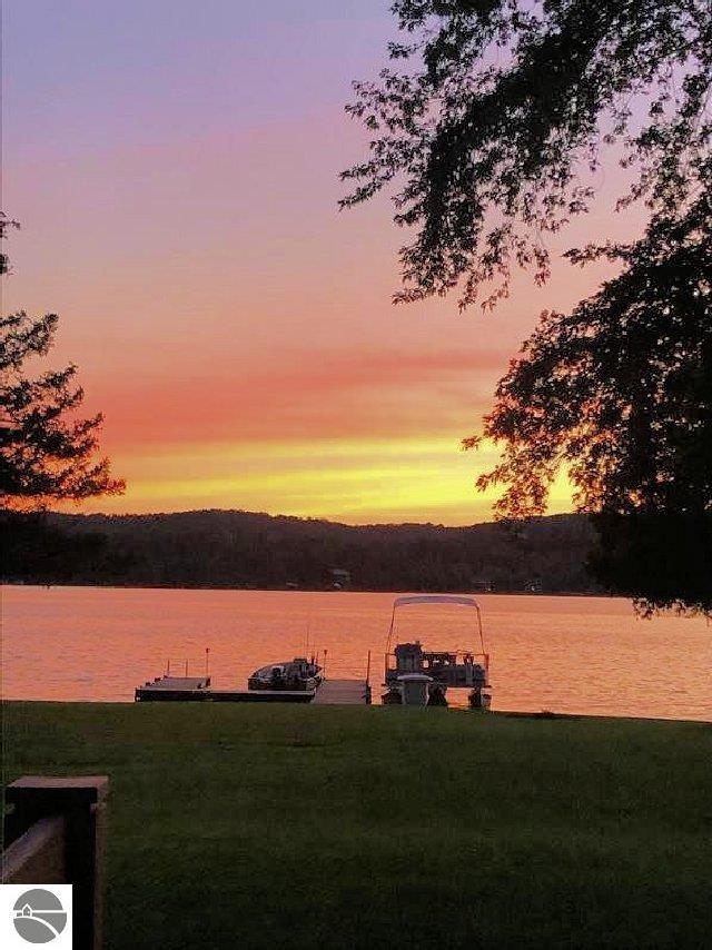 water view with a dock