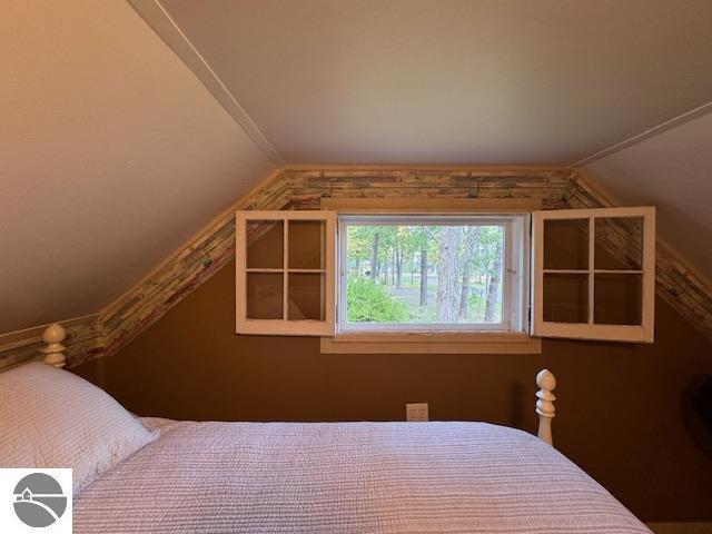 1900 Pavilion Dr, Lake City, MI 49651 - bedroom with vaulted ceiling