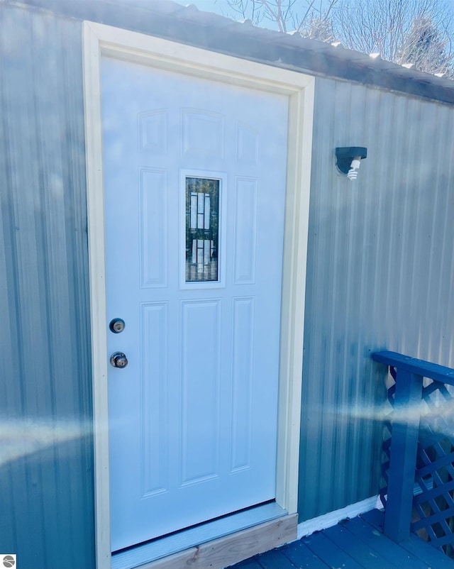 view of doorway to property