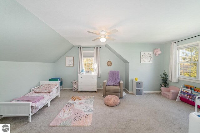 1016 Argyle Ct, Alma, MI 48801 - bedroom featuring carpet, ceiling fan, and multiple windows