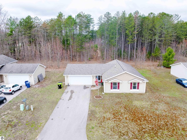 3193 Crimson Ranch Ln, Traverse City, MI 49685 - bird's eye view featuring a view of trees
