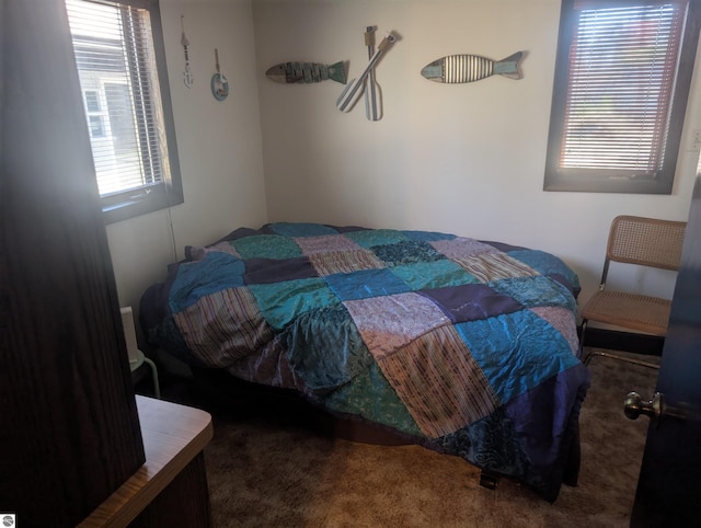 bedroom with carpet floors